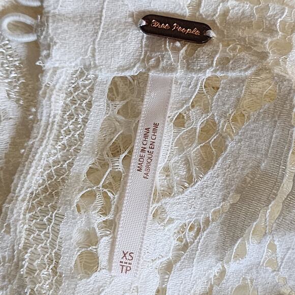 Free People Angel Rays White Midi Lace Dress - Picture 5 of 8